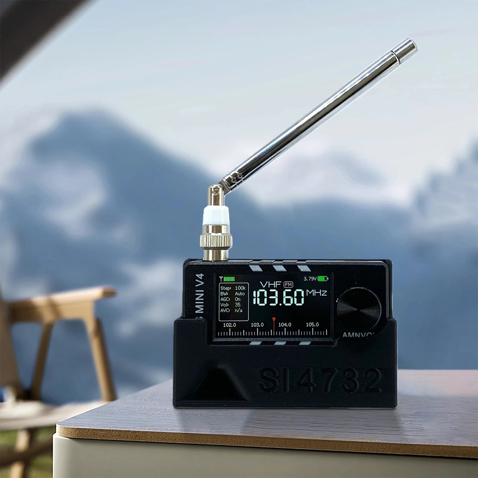 Portable AM FM Radio Receiver Stand Headphone Amplifier Si4732 DSP