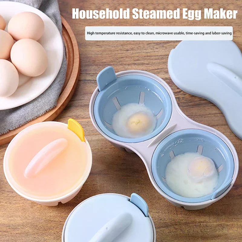 Silicone Egg Cooker 1/2 Cavity Microwave Egg Poacher For Boiled Eggs And Poached Eggs Kitchen Cooking Gadgets Poached Egg Cups Zpaxo