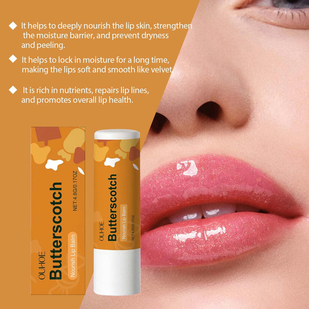 Caramel Milk Flavor Lip Balm Moisturizing Lip Care Hydrating Balm for Dry Chapped Lips Long Lasting Moisture Velvety Smooth Zpaxo