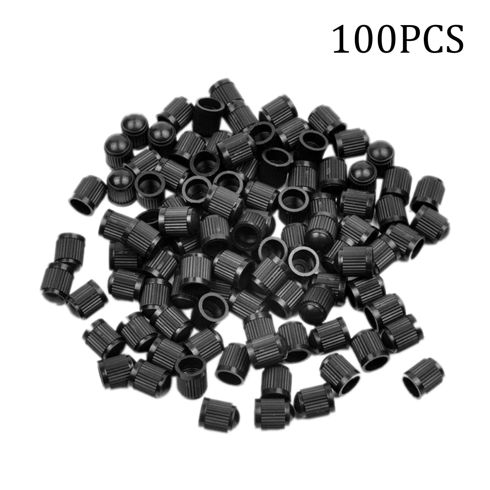 100-Pack Tire Valve Dust Caps – Car, Truck, Bike & MTB