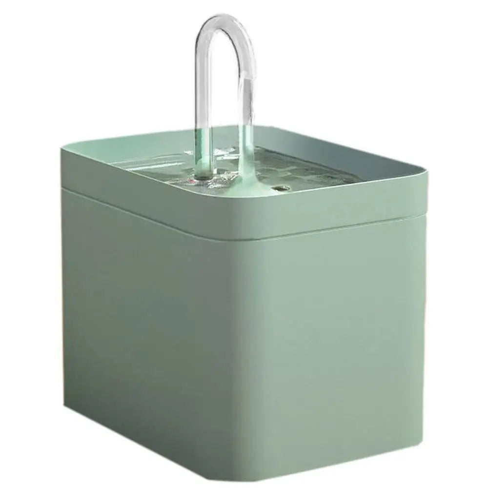 Cat Water Fountain Auto Filter USB Electric Mute Cat Drinker Bowl 1.5L Recirculate Filtring Drinker For Cats Pet Water Dispenser Zpaxo Light Green China Mainland