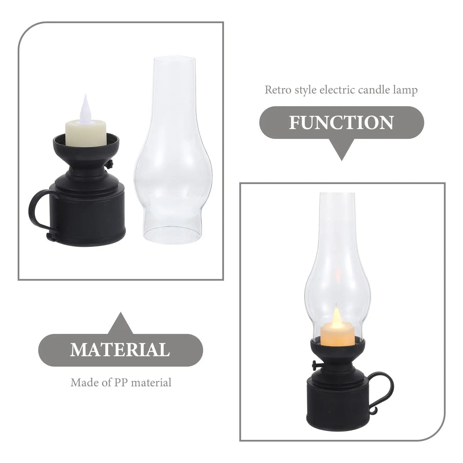 Vintage LED Lantern Flameless Portable Handheld Light for Home Table Decor Wedding Centerpieces Tent Outdoor Use Zpaxo