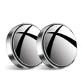 Round Frame Blind Spot Mirror 360 Degree Adjustable Convex Rearview Zpaxo Silver