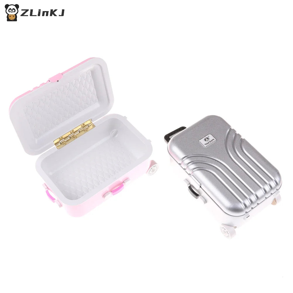 ▶1Pcs Mini Suitcase For 18 Inch American Doll & 1/3 & Newborn Baby Dolls Outdoor Travel Box Toy Accessories Zpaxo