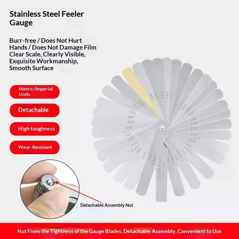 Portable Durable Feeler Gauge Various Specifications Arc Stainless Zpaxo