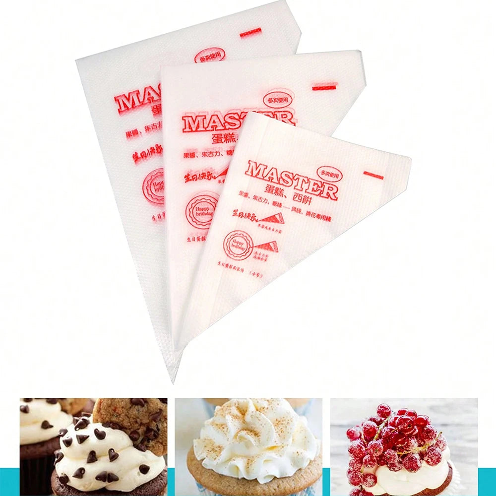 100Pcs Disposable Pastry Bags Icing Piping Bags Cake Cream Decorating Bags for Cookies Cakes Cupcakes Baking Zpaxo