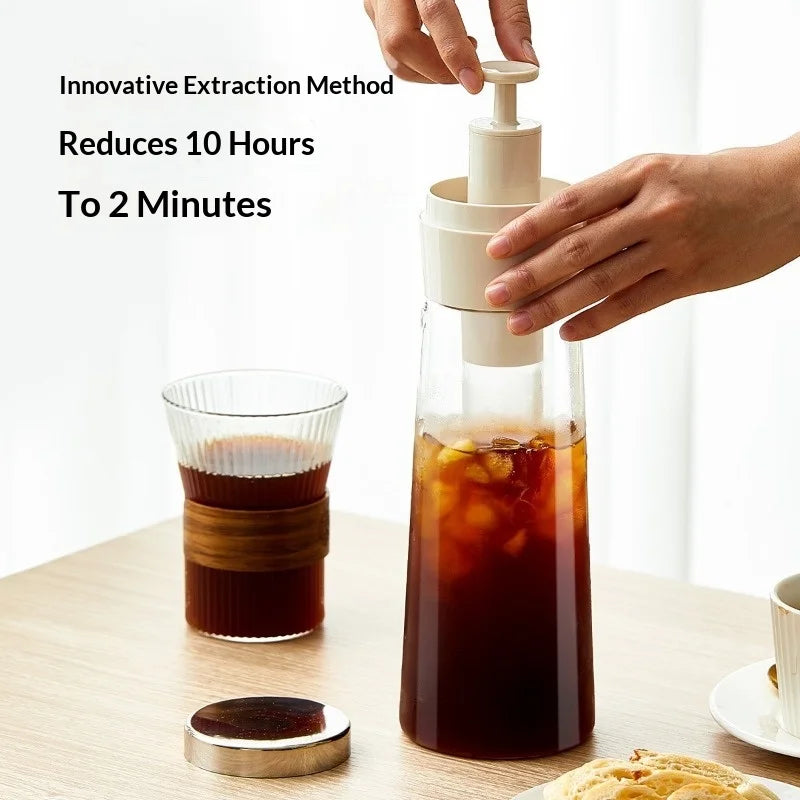 Cold Extraction Pot, High Borosilicate Pressure Coffee Pot, Cold Water Kettle, Cold Tea Pot, Outdoor Portable Water Kettle Zpaxo