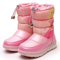 Real Wool Children Snow Boots Winter Warm Kids Shoes Casual Sneakers Zpaxo Pink 31(Insole19.4cm) China Mainland