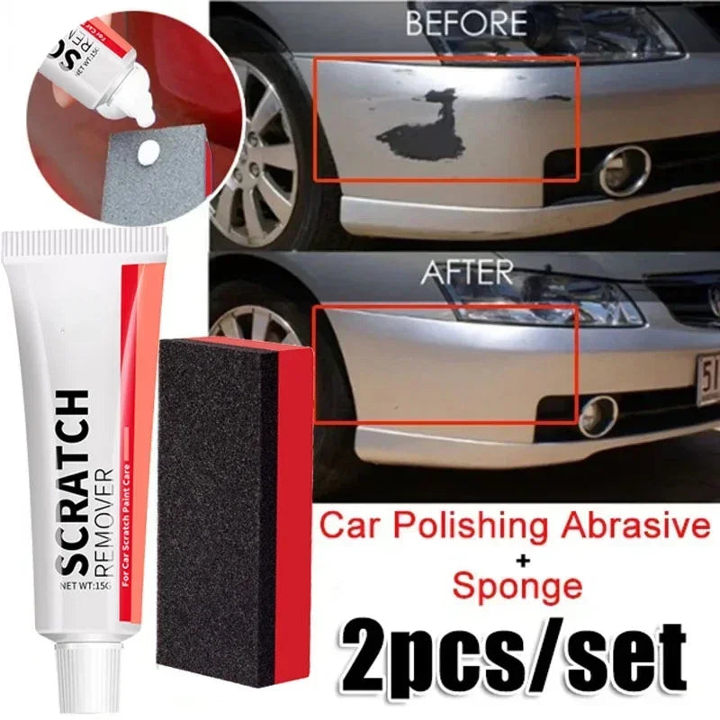 Car Scratch Remover Kit – Polishing Paste & Sponge