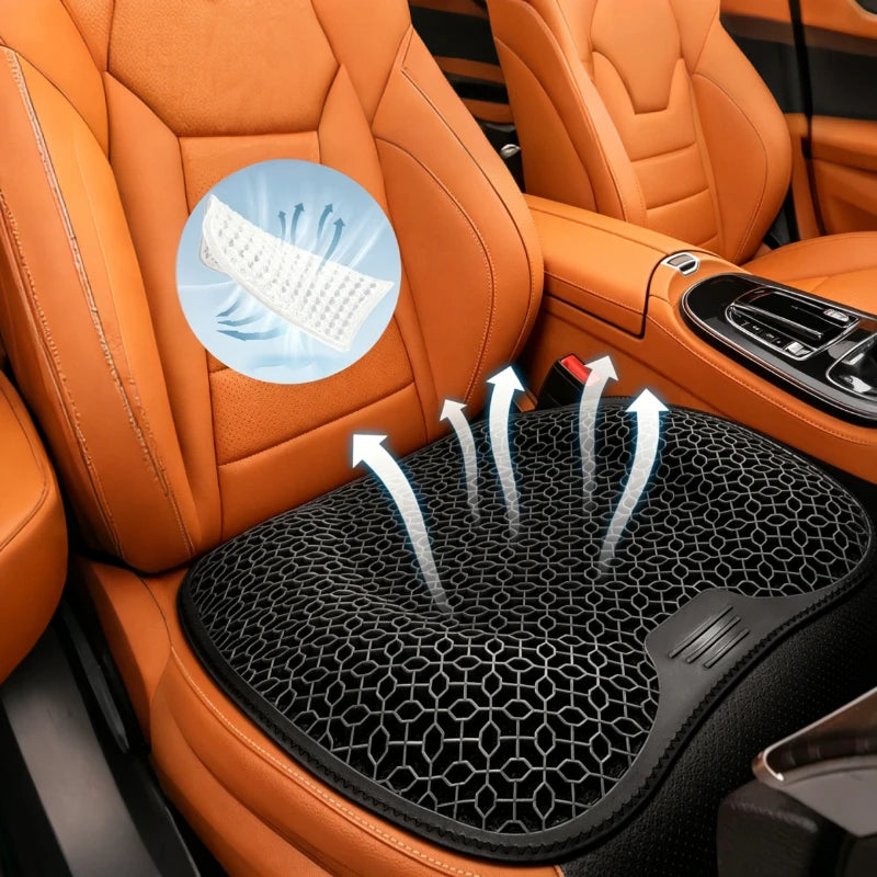 Gel-infused Car Seat Cushion Portable Breathable Comfort Long Drives