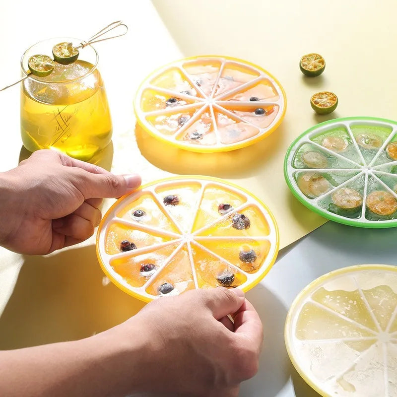 Lemon Shape Silicone Ice Mold Food Grade Easy Release Cocktails