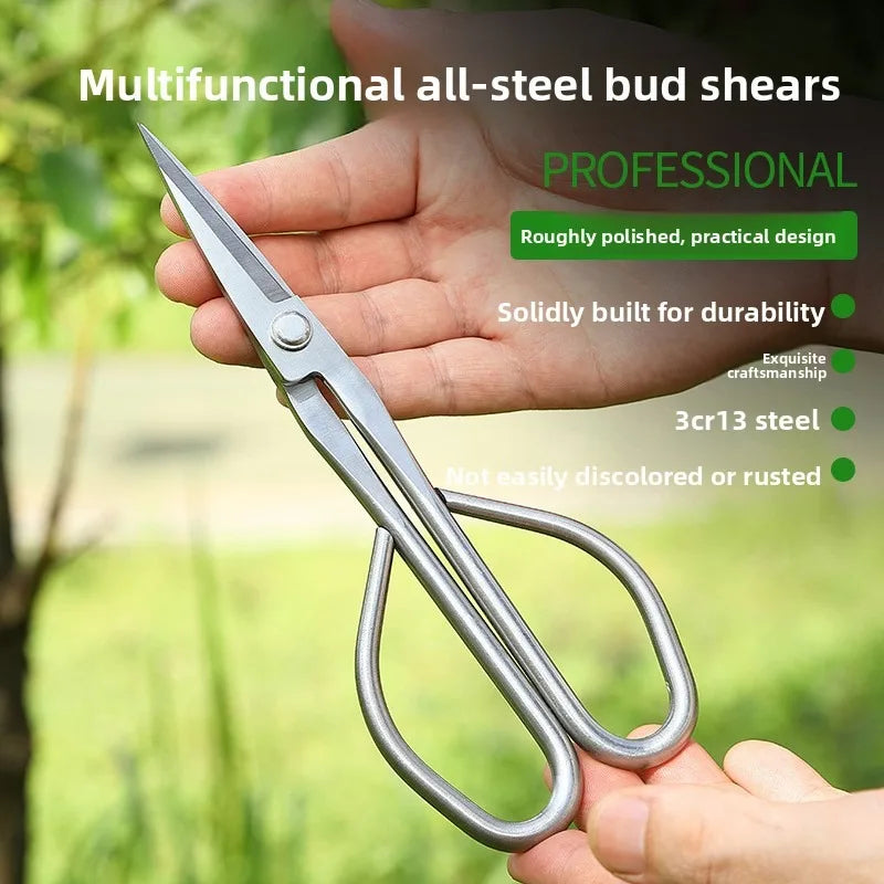 Tender Leaf Scissors Bonsai Tools Branch Scissors Extended Stainless Steel Gardening Scissors Tender Leaf Sprouts Pruning Scisso Zpaxo