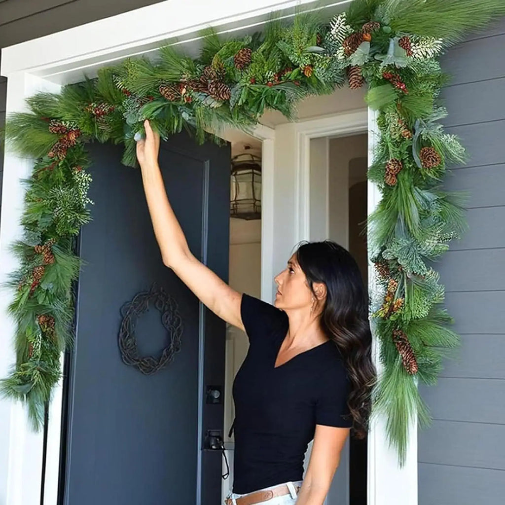 Garland Hanger for Door Frame Adjustable Halloween Garland Holder Holiday Decoration Display Hook for Balcony Courtyard Easter Zpaxo