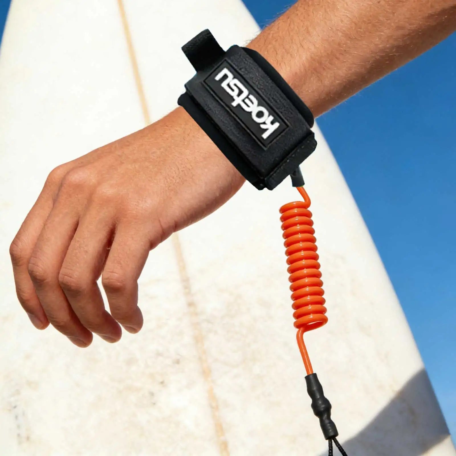 Coiled Bodyboarding Leash TPU Material Strong Cord Surfboard Ankle Leash Elastic Stretchable Suitable for Training Exercise Zpaxo
