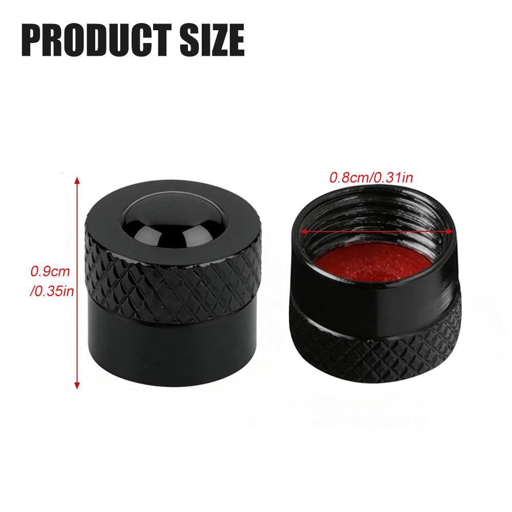 4-Pack Aluminum Tire Valve Stem Caps – Universal with O-Ring