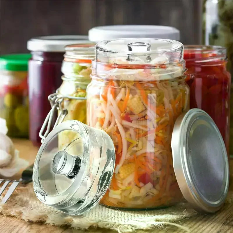 Reusable Glass Fermentation Jar Lid – Airtight Canning Cover Fermentation Jar Lid Zpaxo