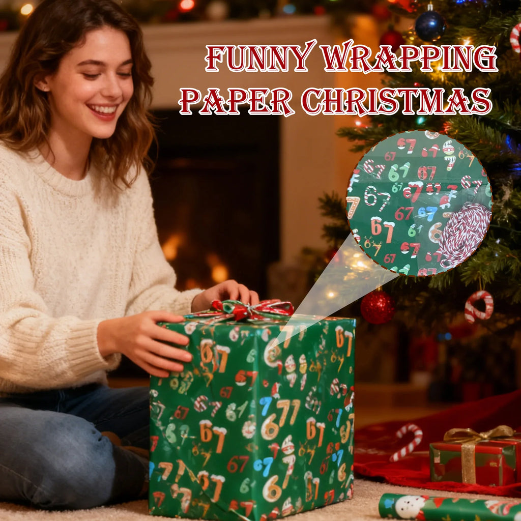 Christmas Wrapping Paper Roll 67 Patterns Gag Wrap Fun Wide Festive
