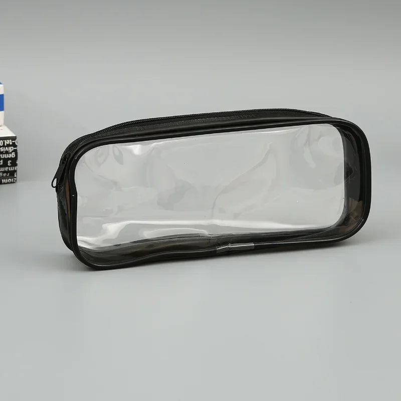 Transparent Waterproof Pencil Case – Large PVC Organizer Pencil Case Zpaxo Black-LA0072A