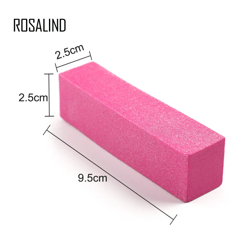 Pink Buffing Sanding Files Block Pedicure Manicure Care Sponge Nail