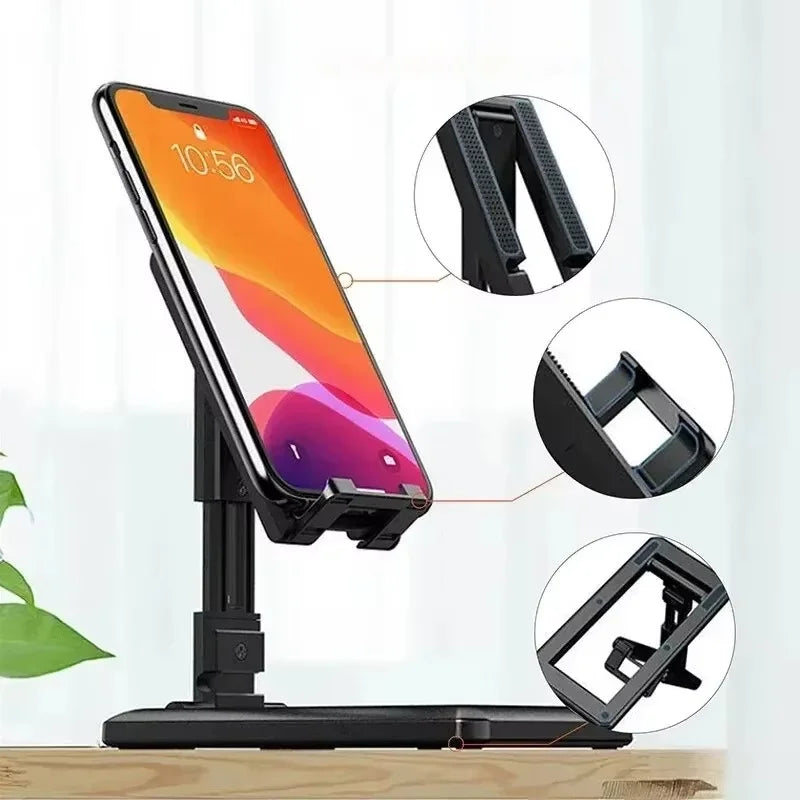 Phone Holder Mount Stand Adjustable Viewing Angle Portable Office Desk Holder For Smart Phone Tablet Desktop Phone Bracket Kit Zpaxo