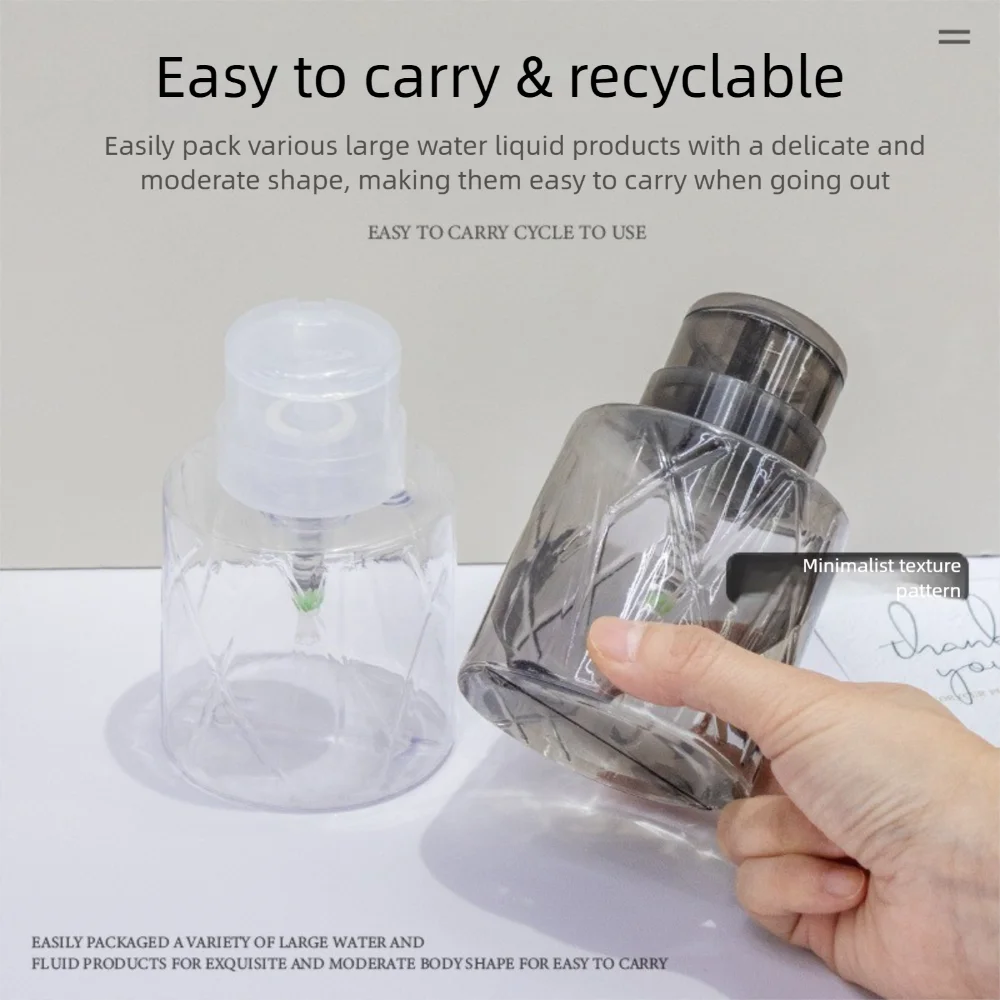 Lockable Refillable Bottle Nail Manicure Cleaner Plastic Makeup Zpaxo