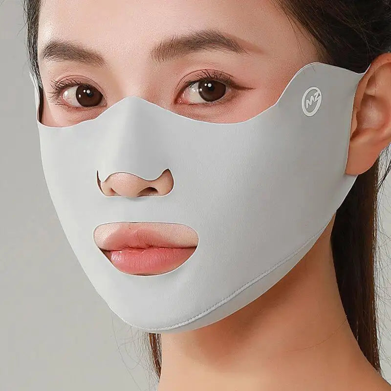 Cooling Mask Women Ice Silk Driving Summer Face Cover Lightweight