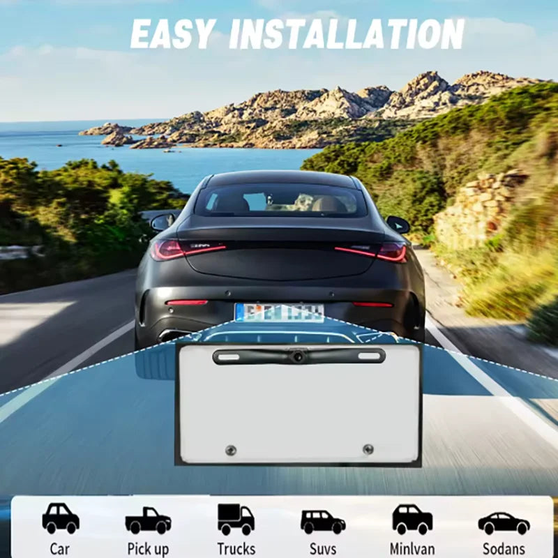 170 Degree HD AHD 1080P Car Rearview Reverse Backup Camera License