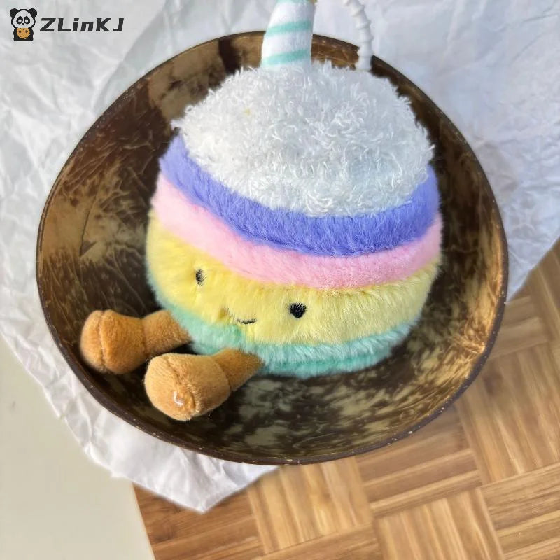 Cartoon Cake Plush Keychain Kawaii Creative Birthday Dessert Doll Zpaxo
