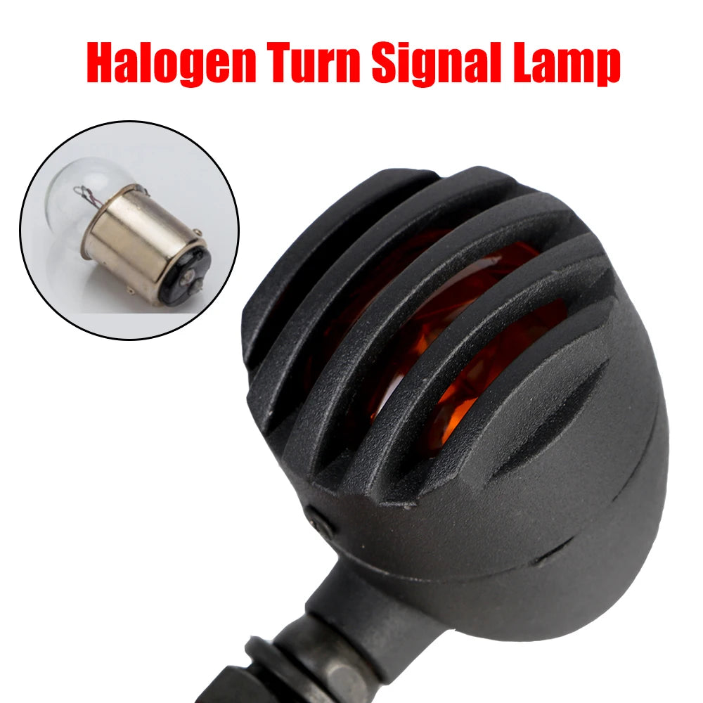 Metal Honda Suzuki Cafe Racer Flasher Halogen Turn Signal Retro Fence