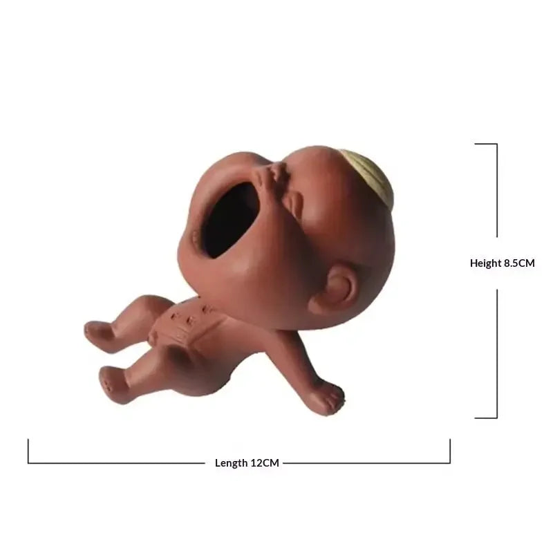 Cute Purple Sand Urine Boy Tea Pet Household Can Raise Tea Table Ornaments Fun Peeing Doll Tea Toy Set Accessories Zpaxo Red