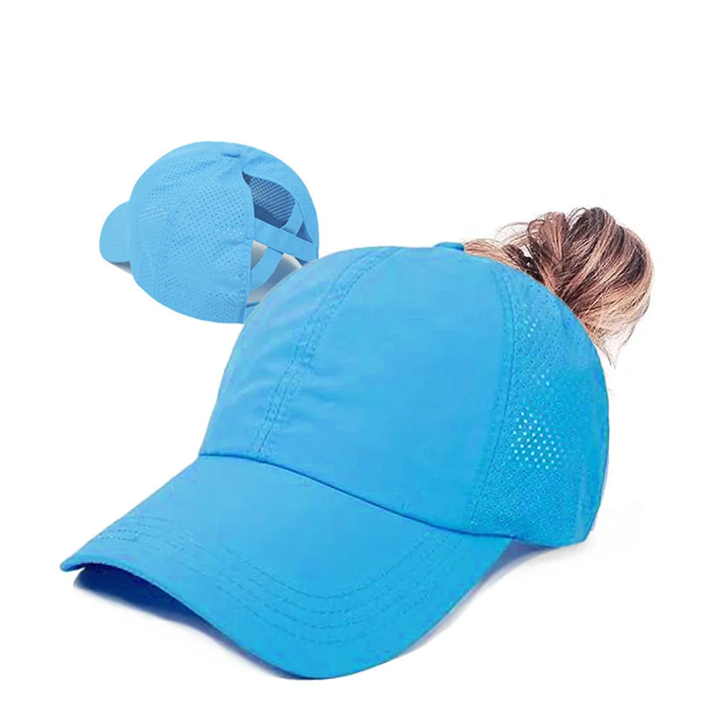 Women's Mesh Ponytail Baseball Cap – Quick Dry Sports Hat