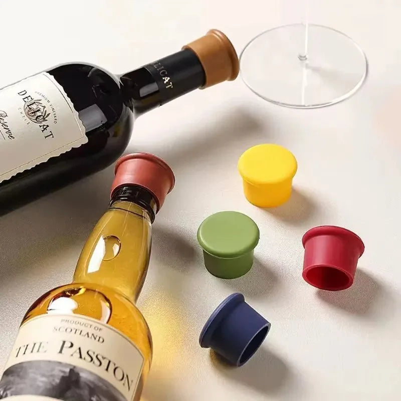 Reusable Silicone Wine & Beer Bottle Stopper – Leak-Proof Cap