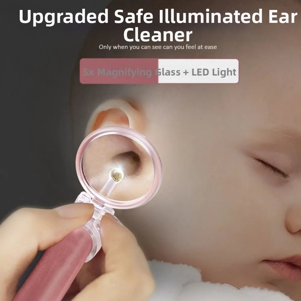 5x Magnifying Glass LED Luminous Ear Scoop Safe Design Gentle Zpaxo