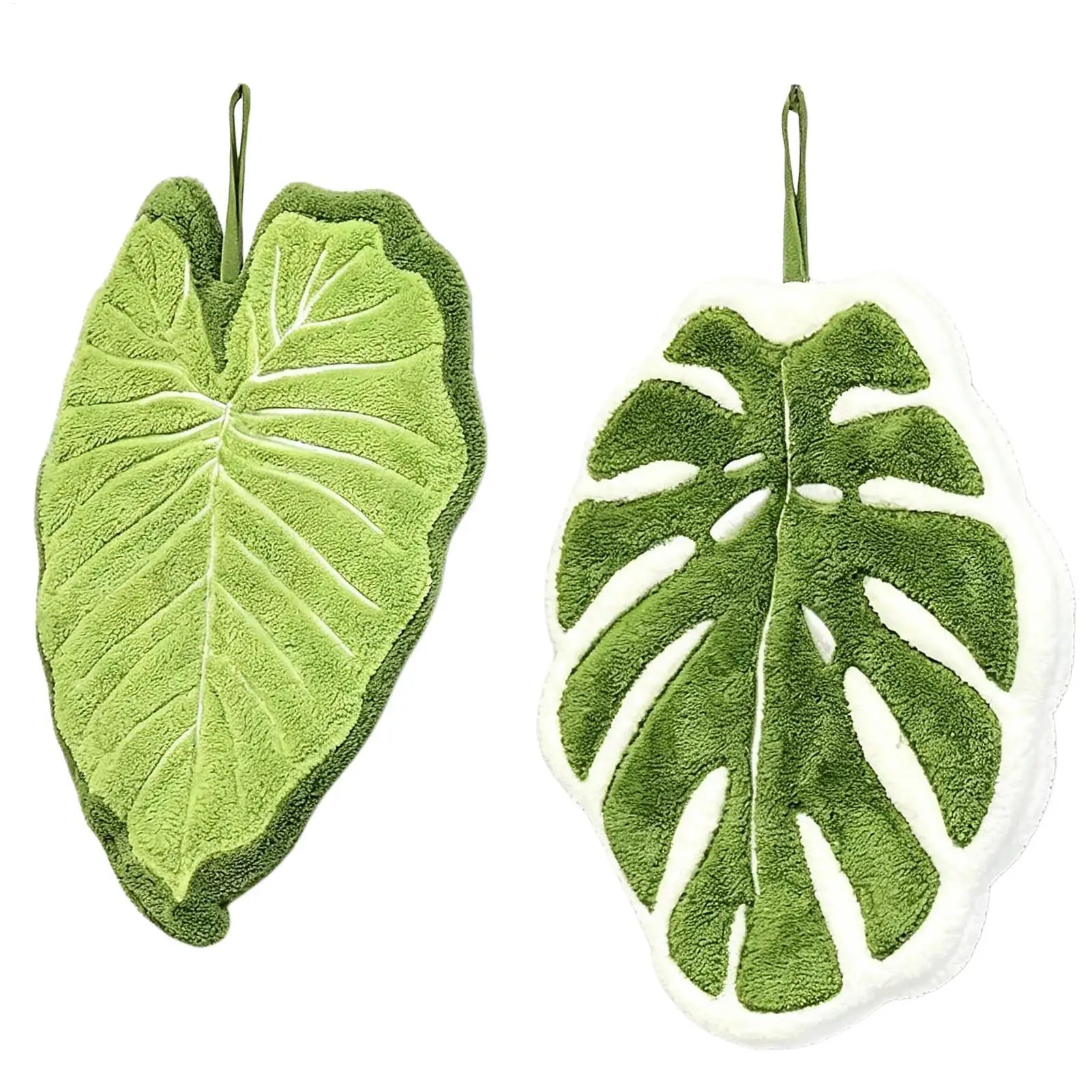Leaves Hand Towel Bathroom Accessories Absorbent Kitchen Towel Soft Towel Hanging Towels Handkerchief Towels Home Wash Towels Zpaxo