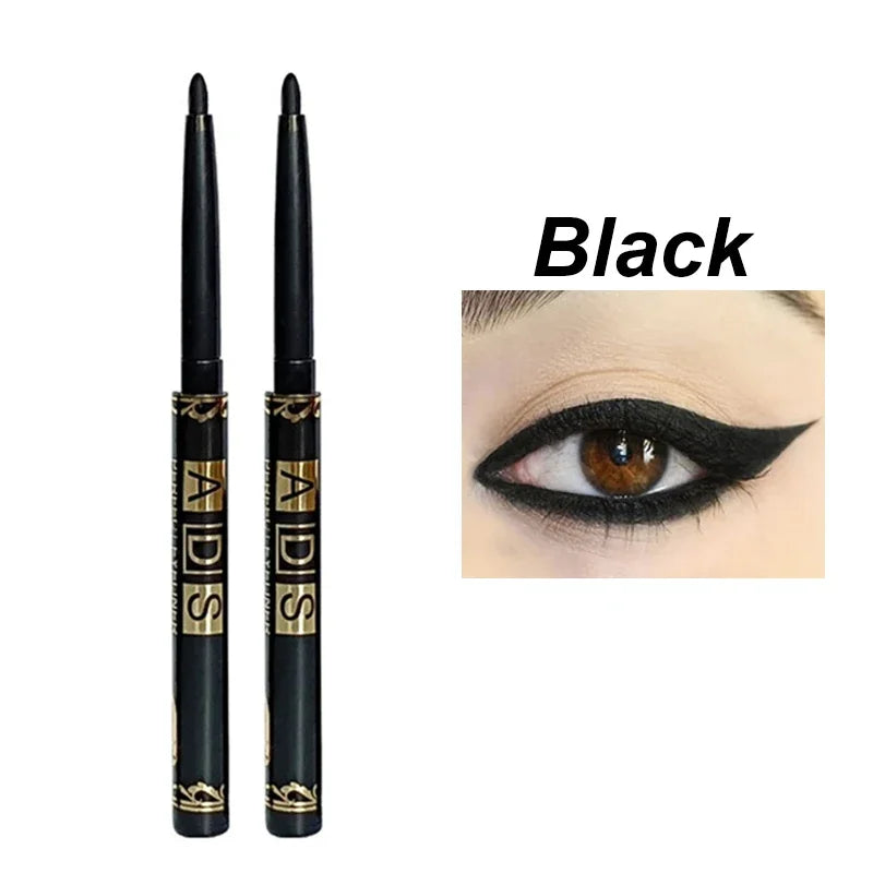 1 2 5 Waterproof Sweat-proof Black Eyeliner Pencil Eye Liner Gel Pen Zpaxo Black-2pcs