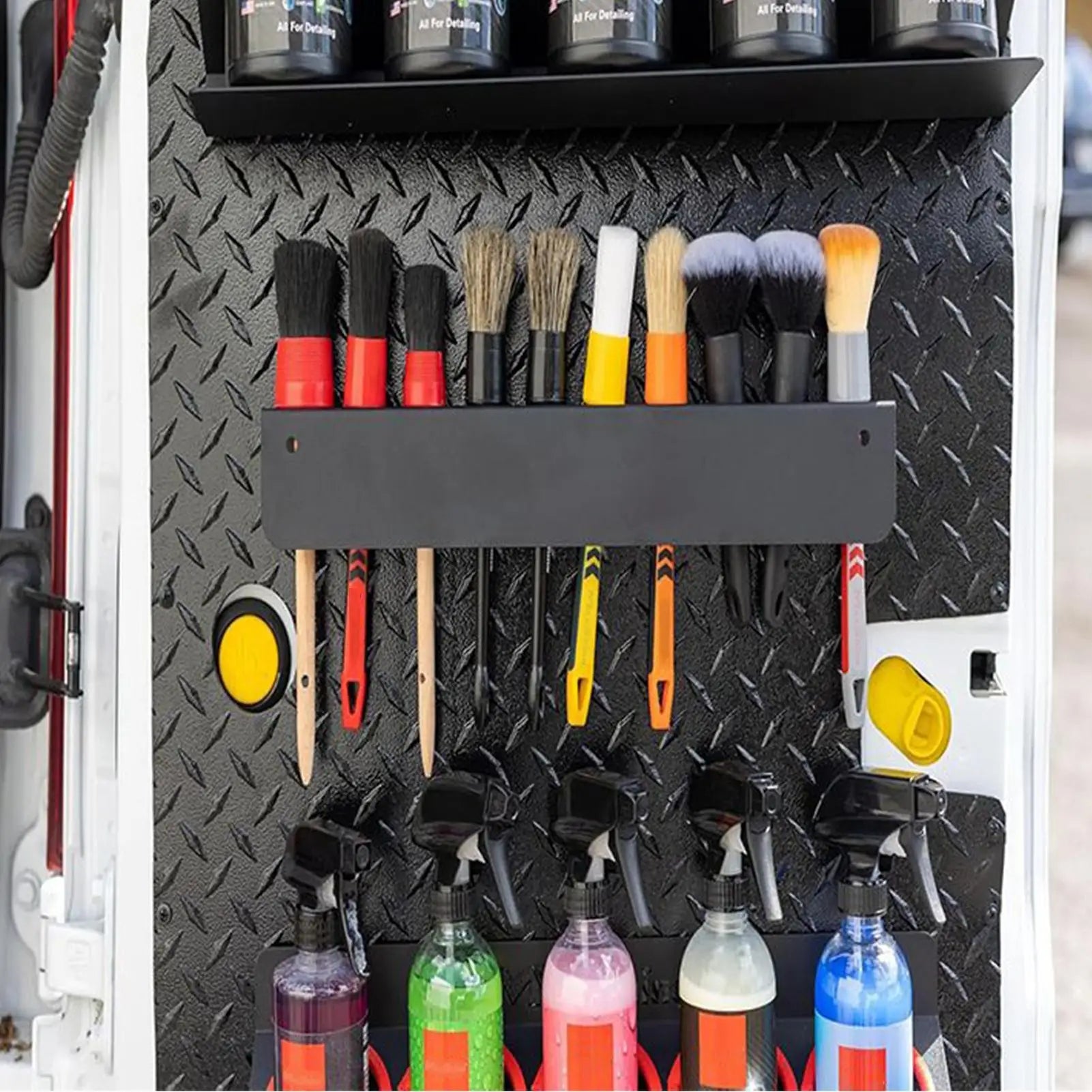 Car Detailing Brush Organizer Wall Mounted Tool Automobile