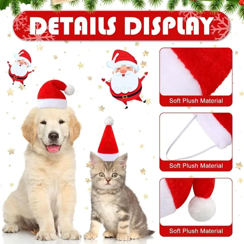 Frienda Dog Santa Hat Christmas Soft Plush Cat Pet Costumes Small