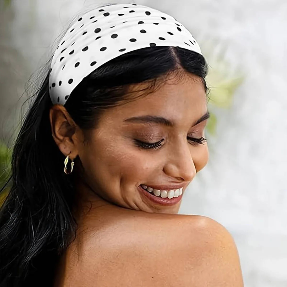 Y2K Retro Boho Breeze Wind Dot Stretch Women's Hairbands Korean Ins
