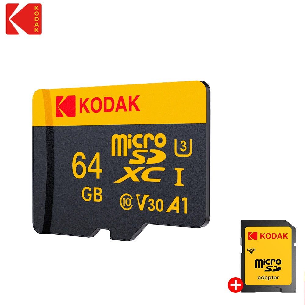 KODAK Micro SD Card Memory Card UP TO 100MB/s C10 U3 32GB 64GB 128GB 256GB TF Card 4K HD For USB Card Reader Adapter Microsd Zpaxo