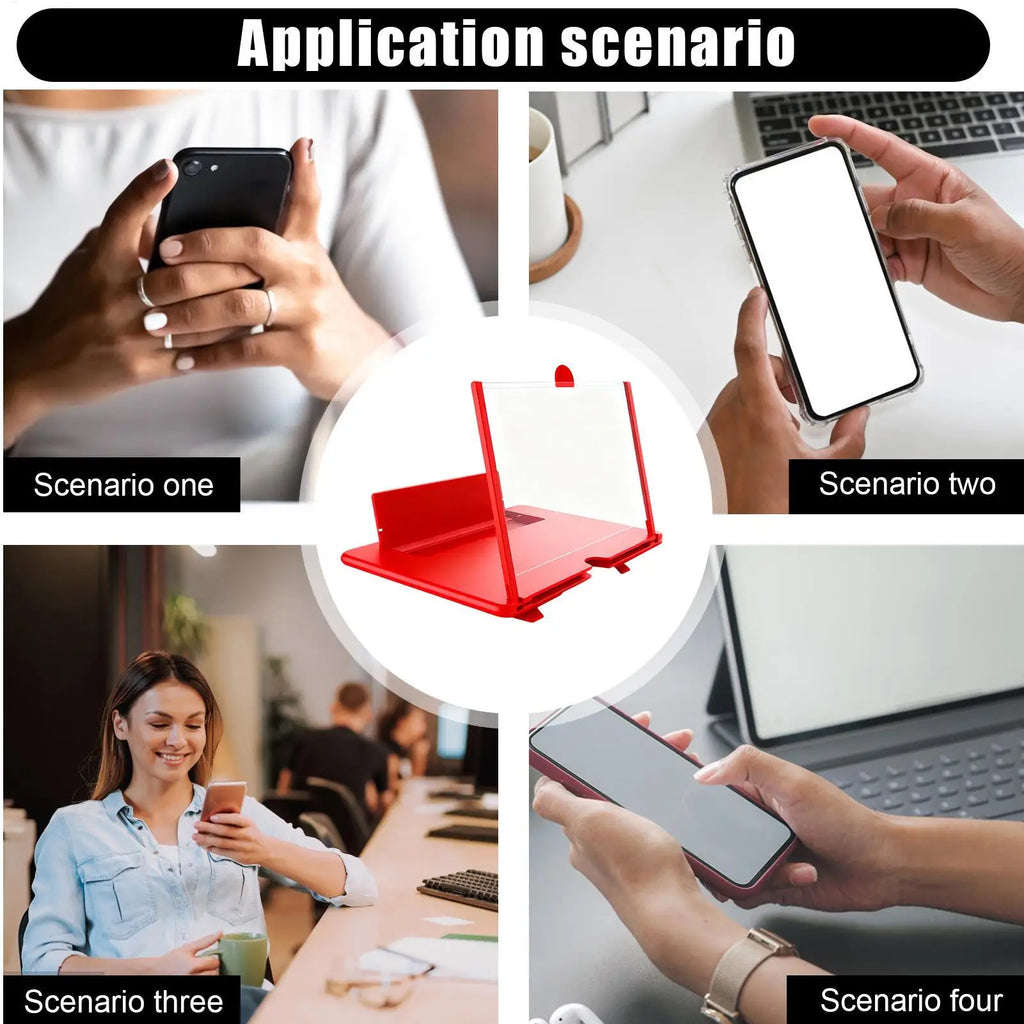 Portable Phone Screen Magnifier Foldable Stand Pull Out Holder