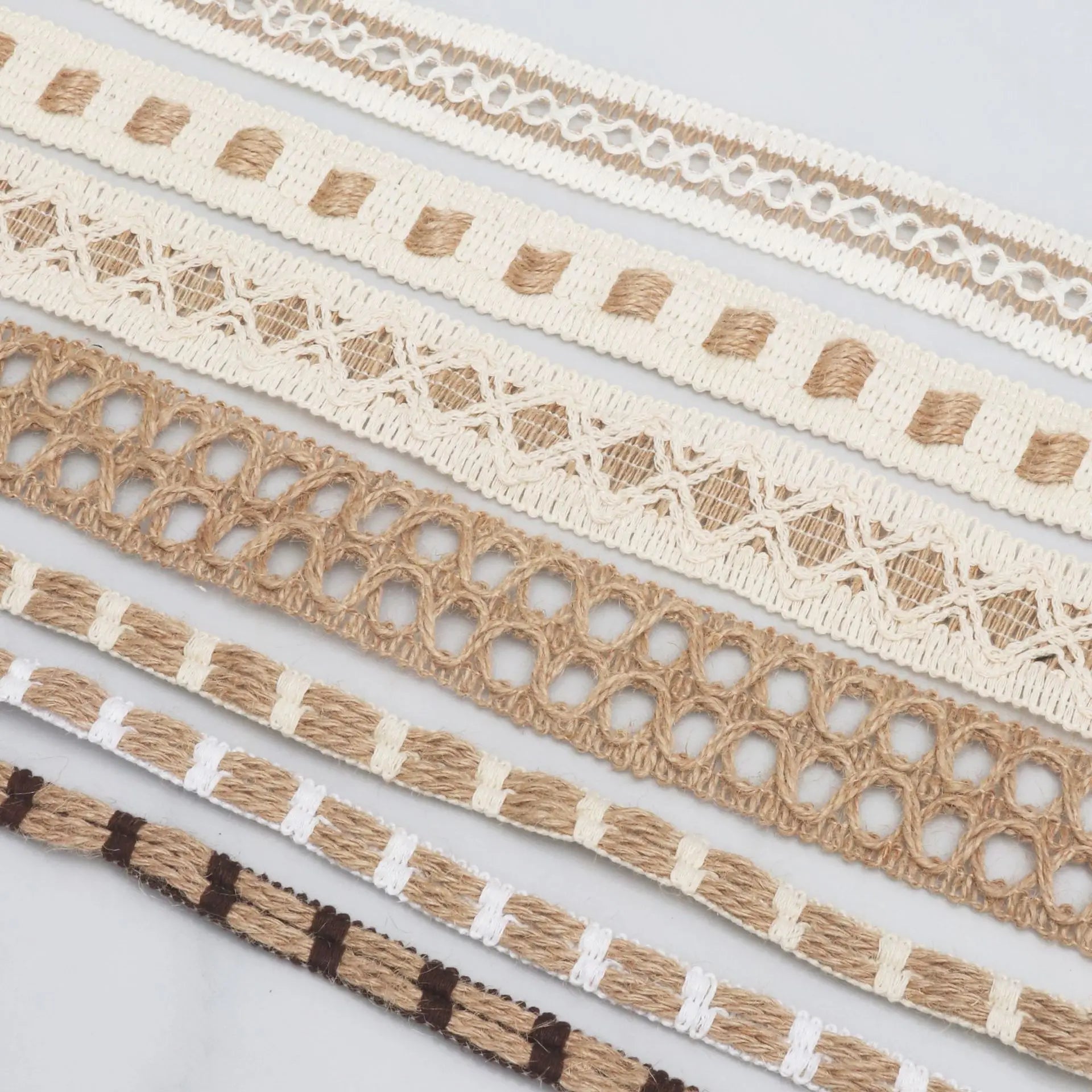 2-Yard Natural Jute Lace Ribbon – Rustic Wedding & DIY Crafts Craft Ribbon Zpaxo