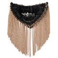 Metal Tassels Fringed Shoulder Epaulette Women Men Uniform Decoration