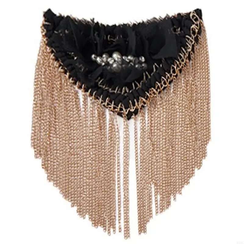 Metal Tassels Fringed Shoulder Epaulette Women Men Uniform Decoration