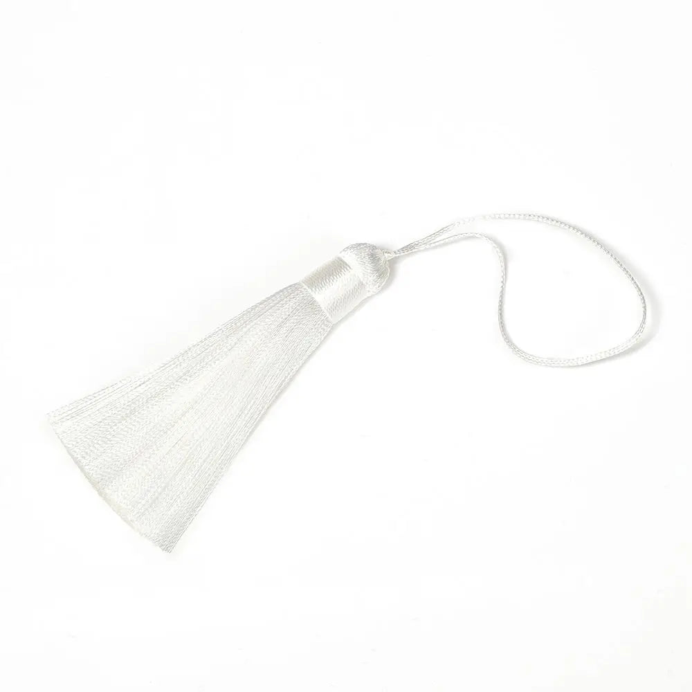 Handmade Wedding Decoration DIY Embellish Crafts Tassel Trim Accessories Tassel Hanging Rope Tassel Fringe Silk Tassel Pendant Zpaxo white