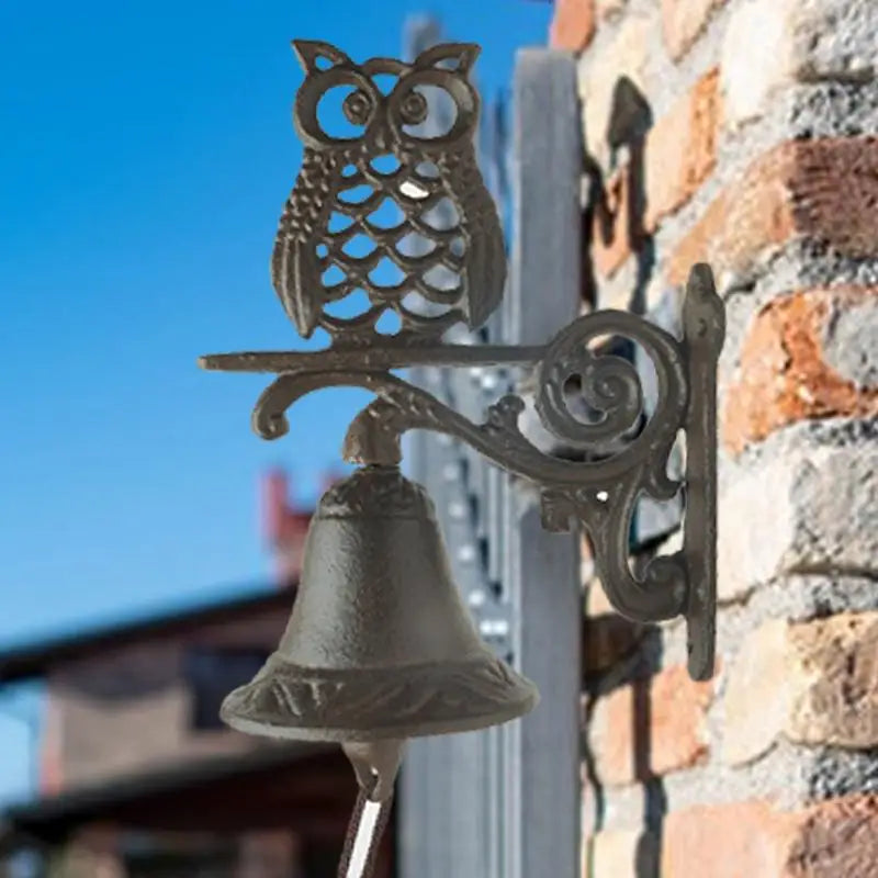 Door Bell Cast Iron Antique Country House Look, Loud Sound, Front Door Wall Bell, Garden Decoration, Weatherproof Zpaxo
