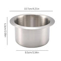 Stainless Steel Cup Holder Insert Drop Boat RV Yacht Drink Coaster