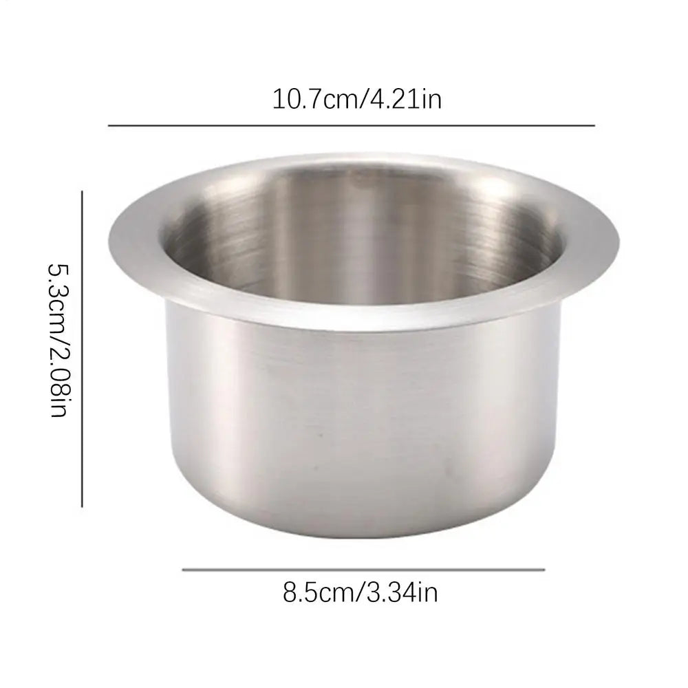 Stainless Steel Cup Holder Insert Drop Boat RV Yacht Drink Coaster