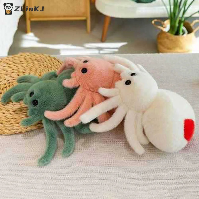 ▶1PCS Cute 25cm Plush Toy Plush Reptile Simulation Spider Hallows' Day Crawling Pet Doll Zpaxo