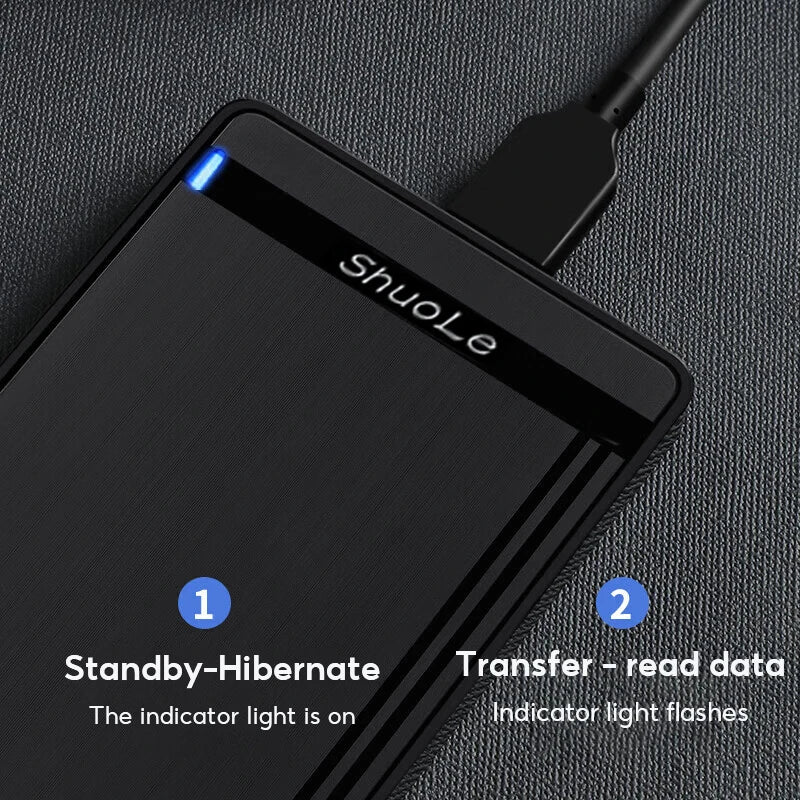 2.5-inch SSD Solid State Mechanical Serial Port SATA Hard Disk Case Toolless Micro Interface USB 3.0 External Mobile Zpaxo