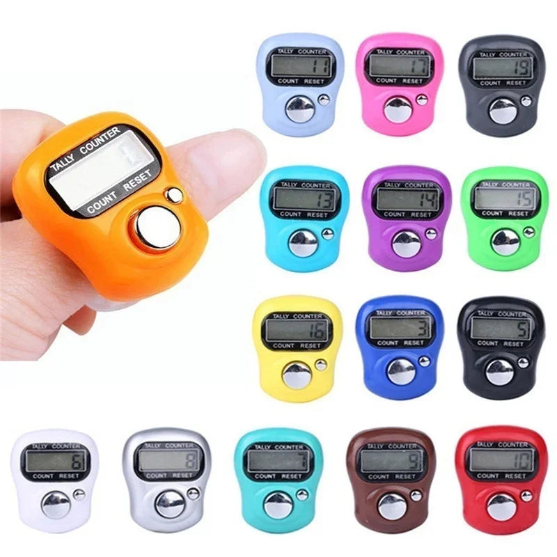 1PCS Mini Point Marker and Row Finger Meter LCD Electronic Digital Tally Counter for Sewing Knitting Weave Tool Zpaxo Random Color 1PC